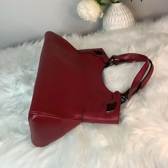 📛SOLD ON E..Y📛 🛍 CLASSIC CARTIER Burgundy Leather Marcello de Cartier Handbag - Picture 7 of 15